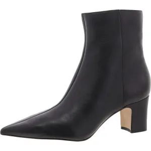 Womens Leather Zip Up Ankle Boots