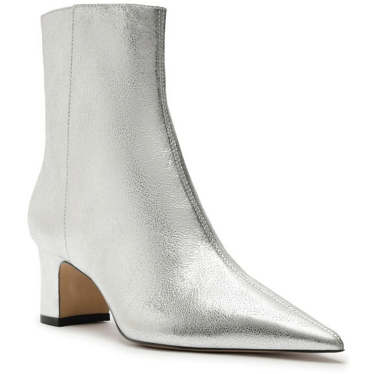 Womens Leather Zip Up Ankle Boots