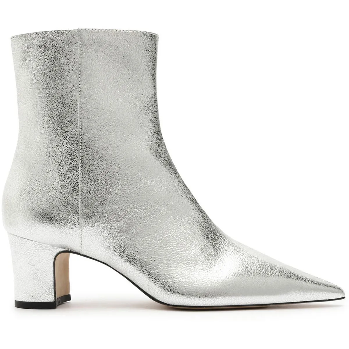 Womens Leather Zip Up Ankle Boots
