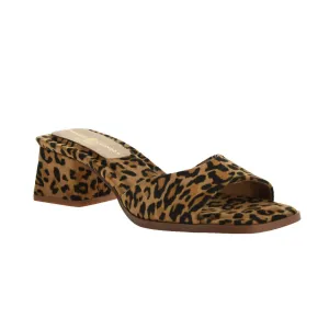 Women's Liinda Leopard Slide Sandal In Brown