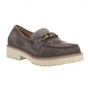 Women's Literally Loafer In Light Grey Faux Suede
