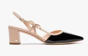 Women's Midge Bow Pumps In Black Patent