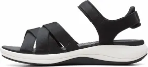 Women's Mira Tide Flat Sandal In Black Textile