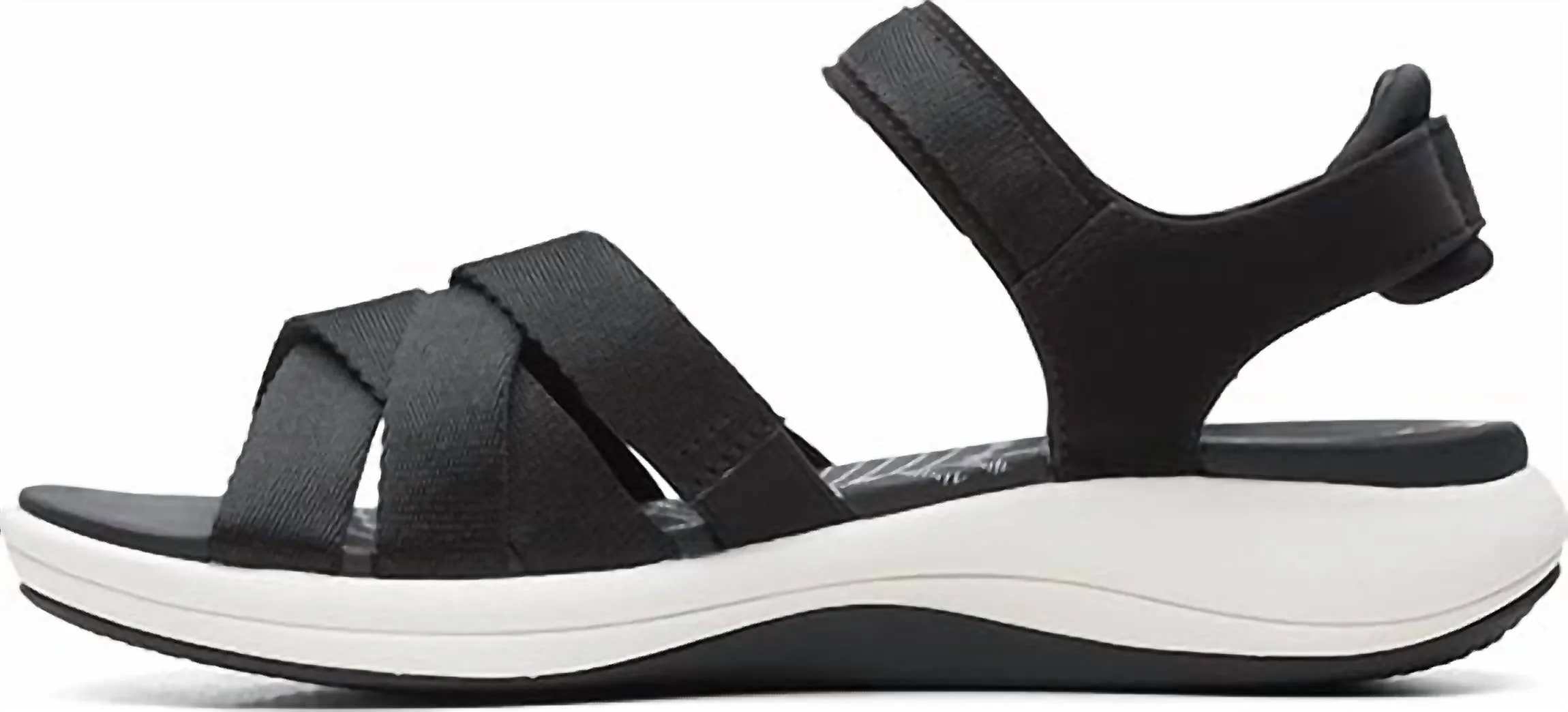 Women's Mira Tide Flat Sandal In Black Textile