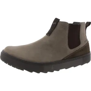 Womens Mixed Media Leather Chelsea Boots