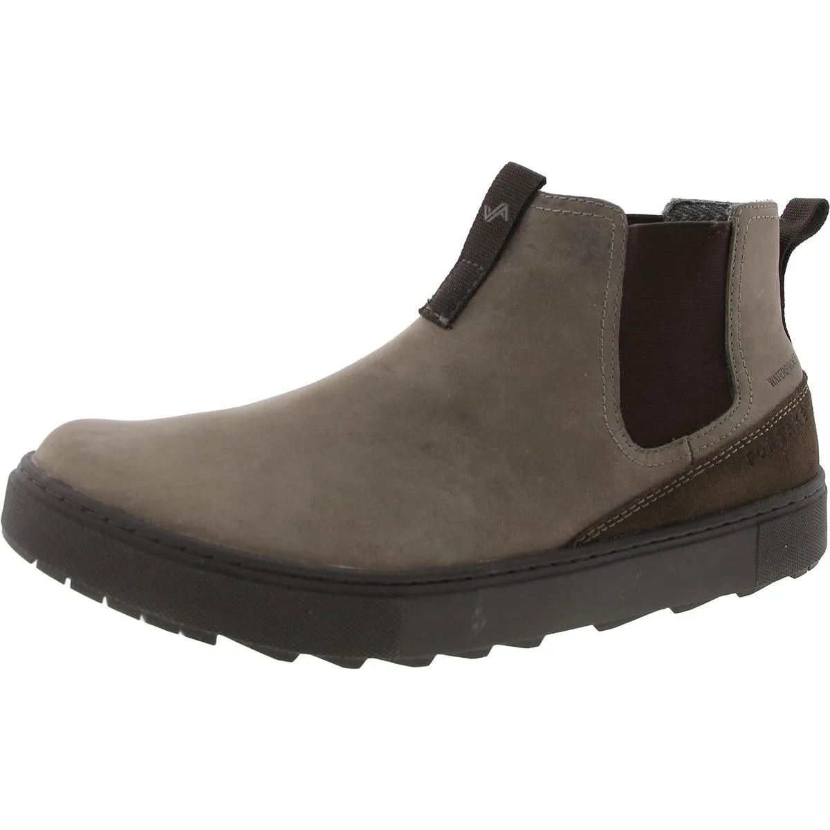 Womens Mixed Media Leather Chelsea Boots