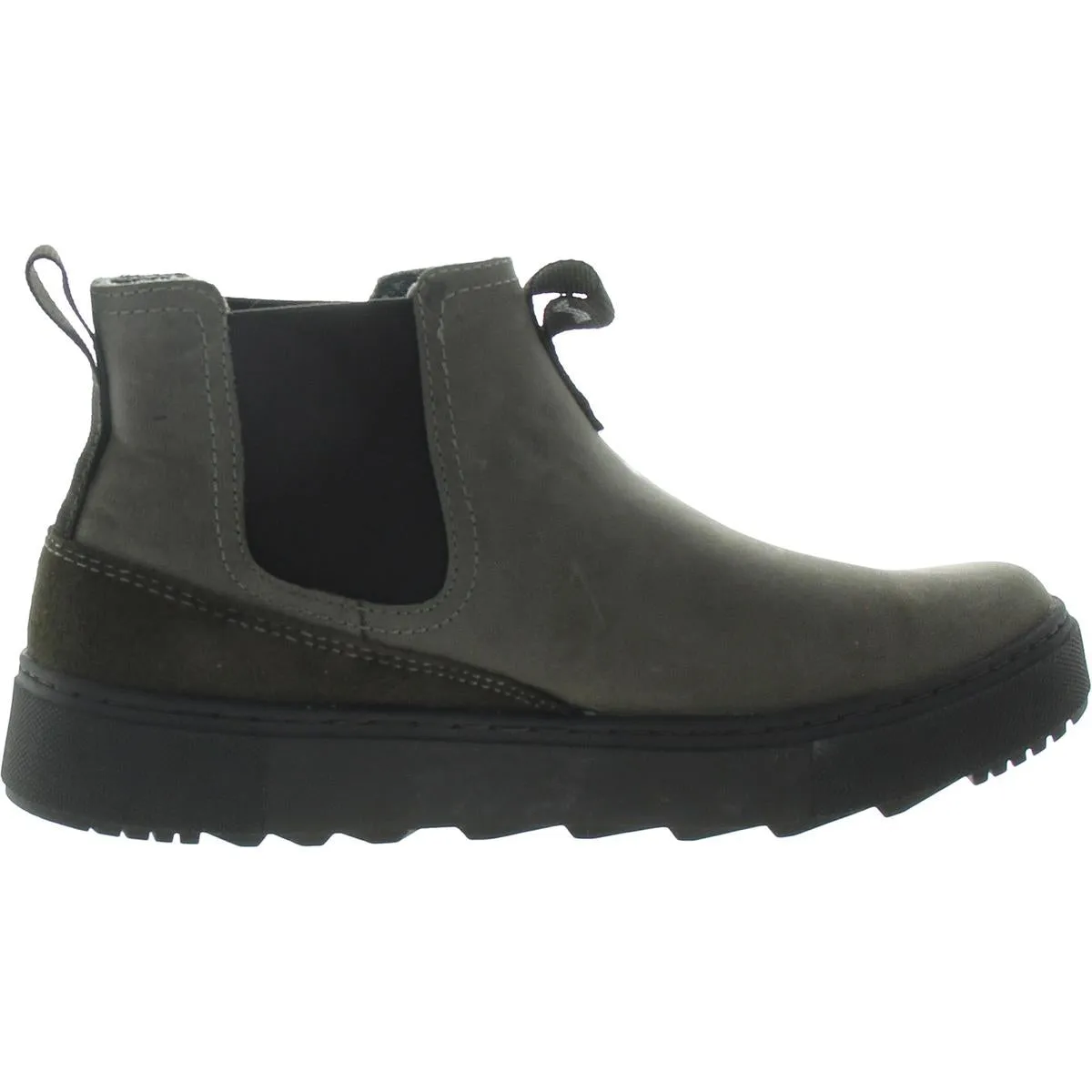 Womens Mixed Media Leather Chelsea Boots