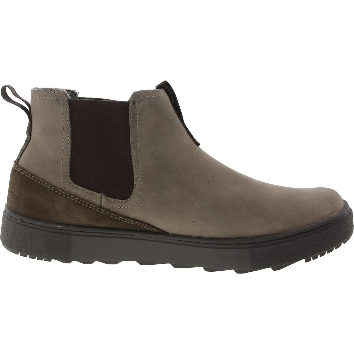 Womens Mixed Media Leather Chelsea Boots