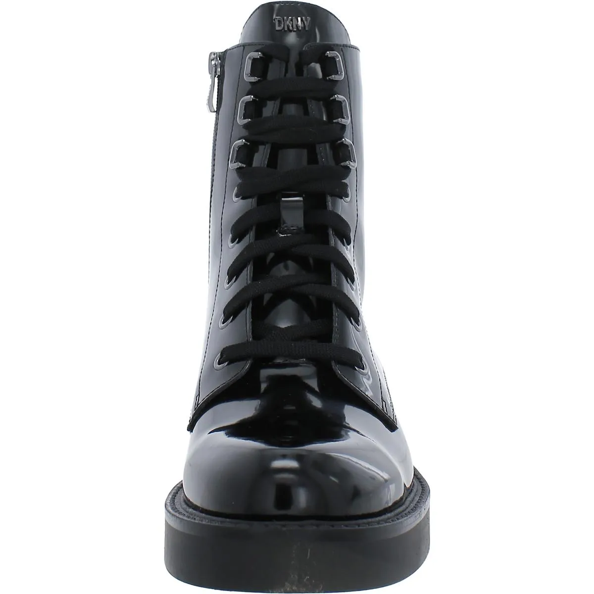Womens Patent Leather Casual Combat & Lace-Up Boots