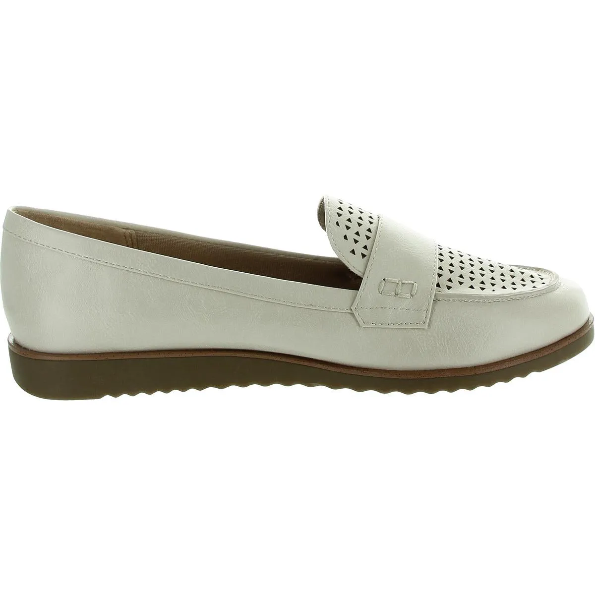 Womens Perforated Man Made Flat Shoes