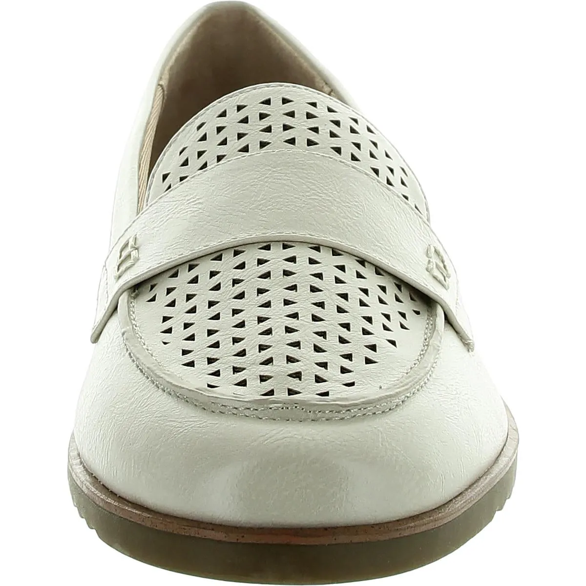 Womens Perforated Man Made Flat Shoes