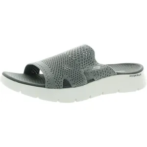 Womens Perforated Slide Sandals