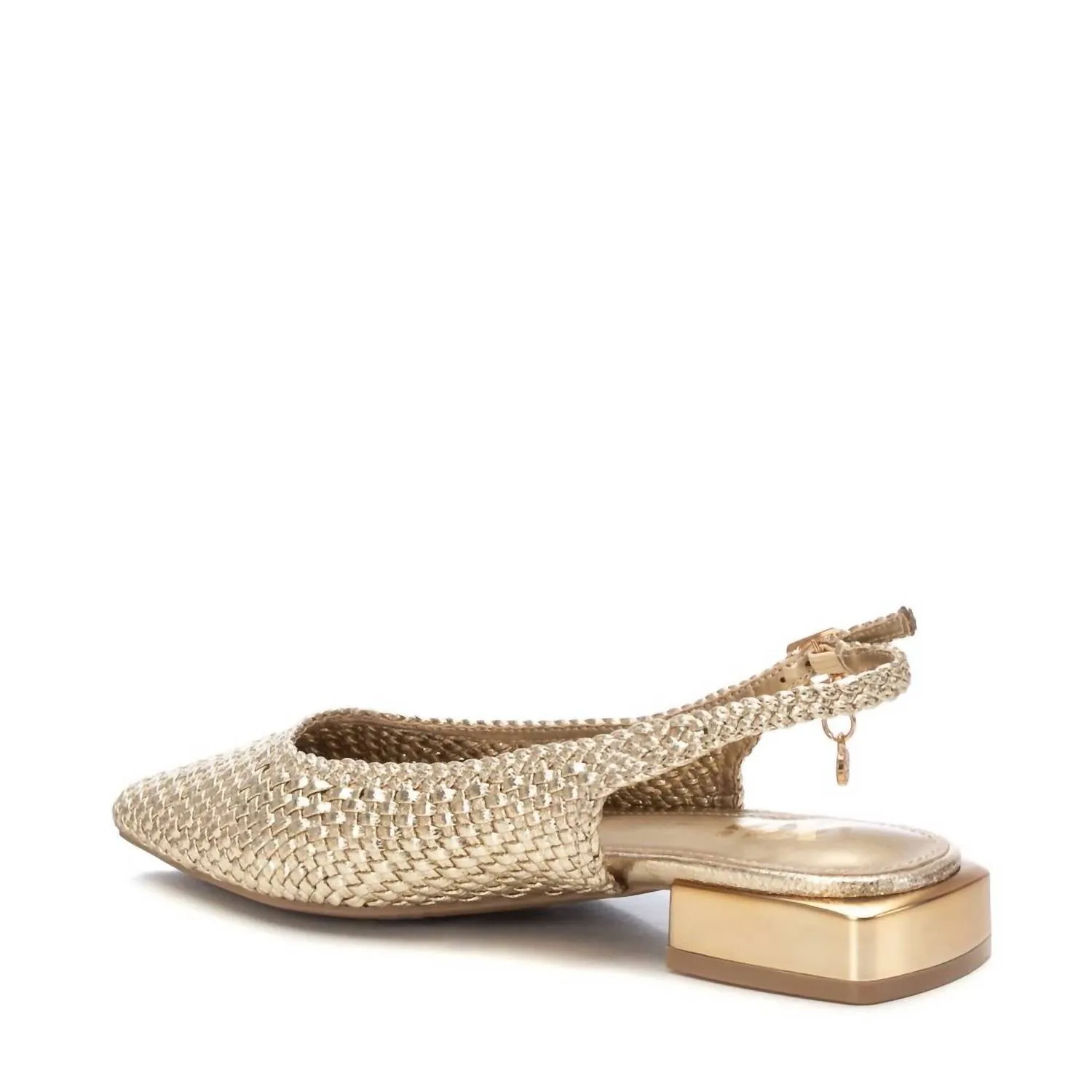 Women's Pointy Toe Flat Shoes In Gold