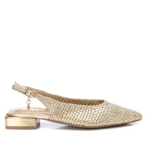 Women's Pointy Toe Flat Shoes In Gold