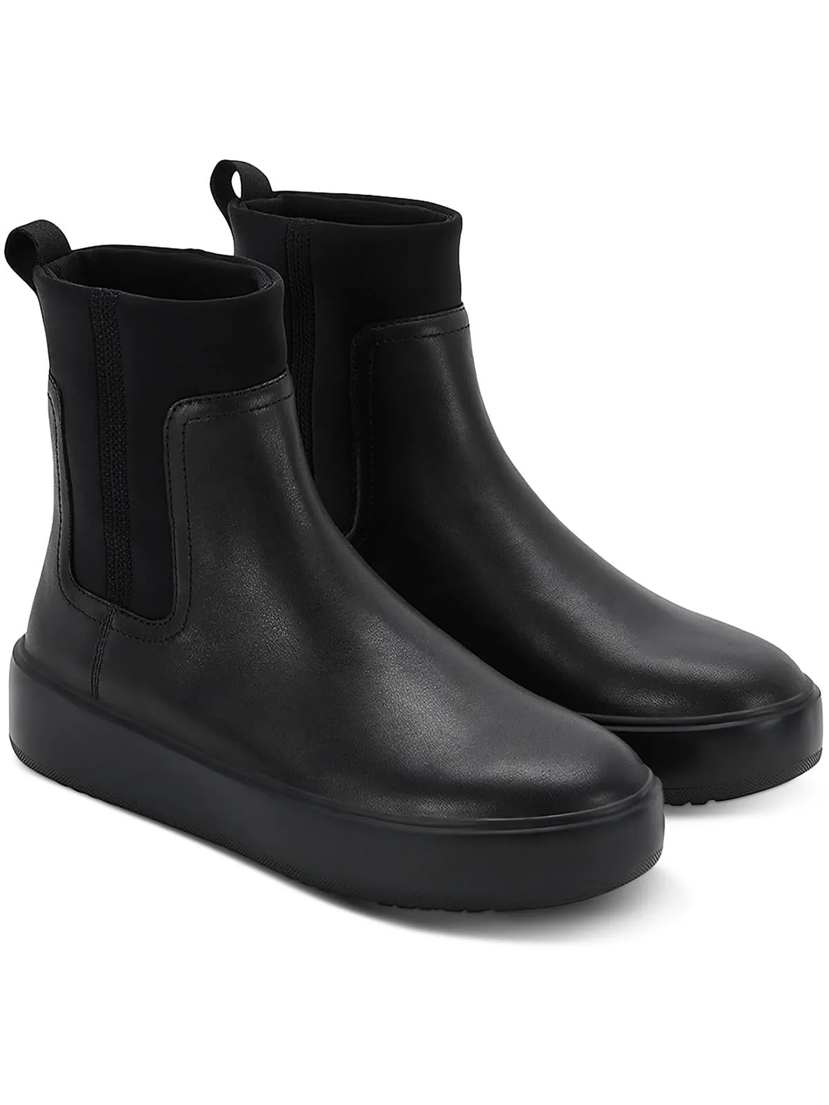 Womens Pull On Round Toe Ankle Boots