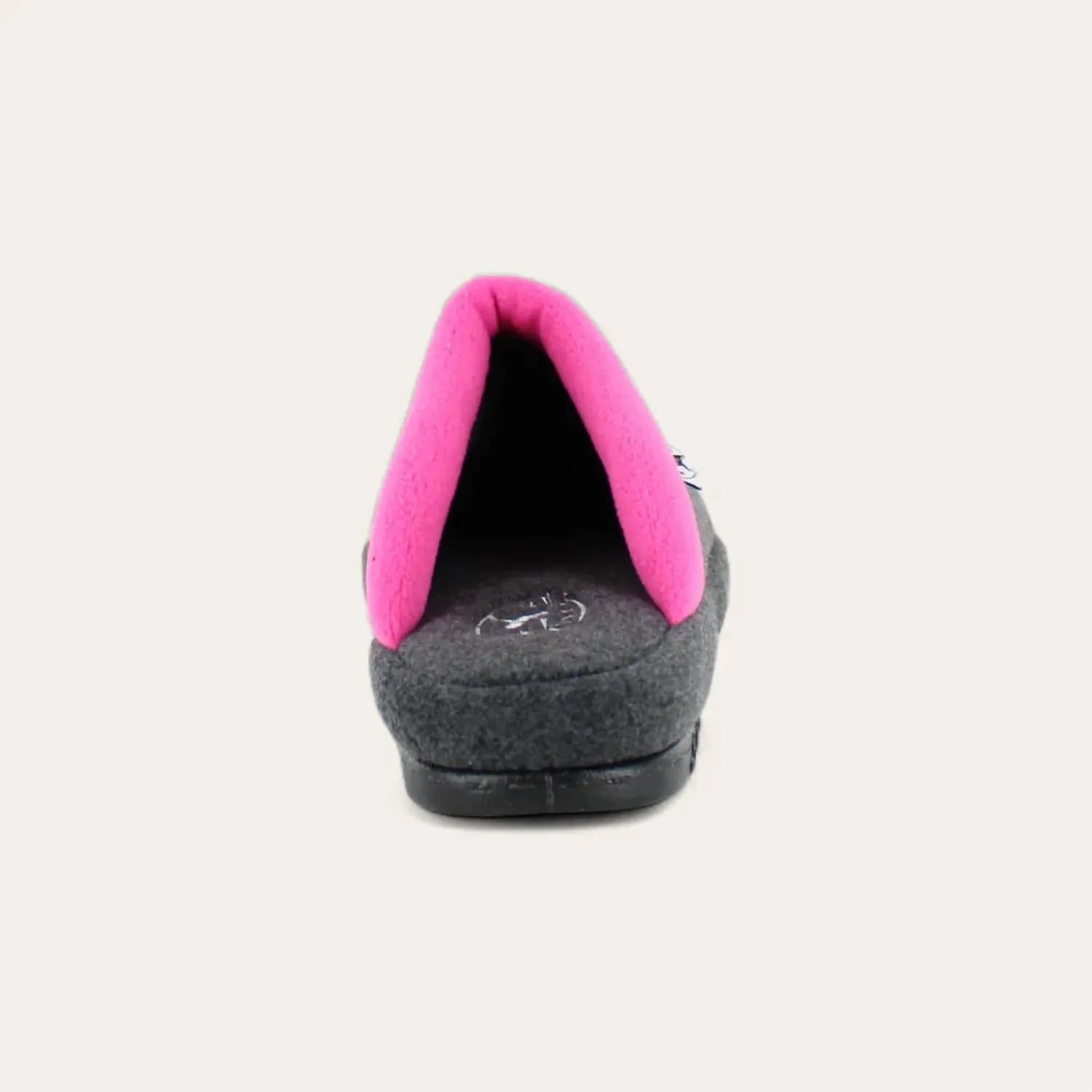 Women's Repose Slippers In Grey/pink Circles
