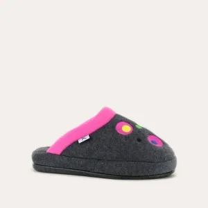Women's Repose Slippers In Grey/pink Circles