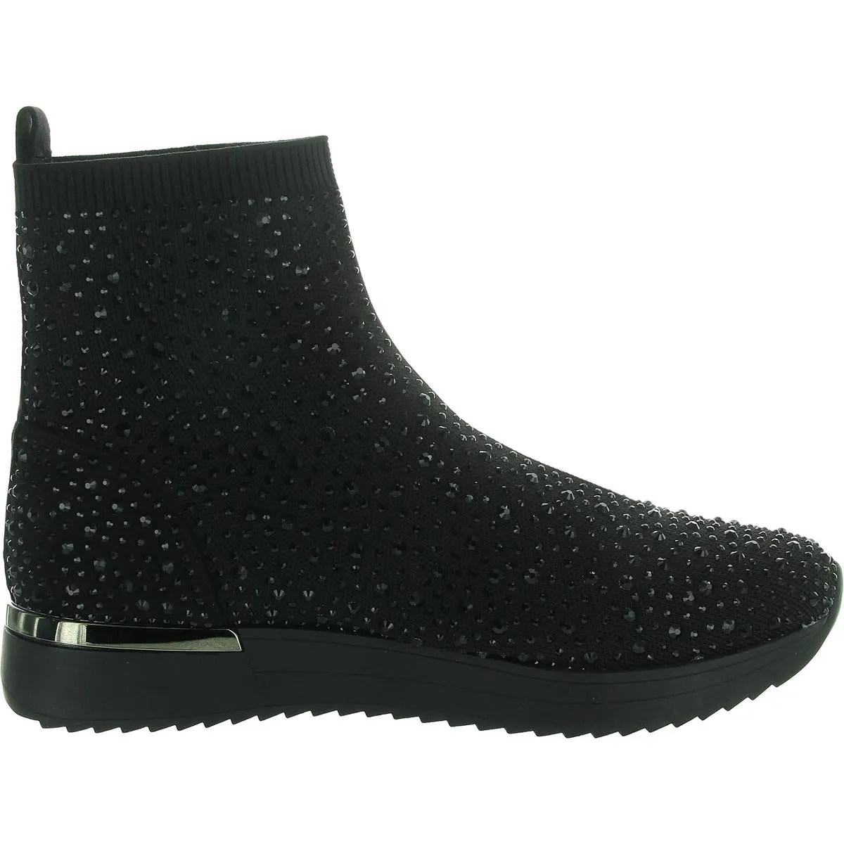 Womens Rhinestone Man Made Slip-On Sneakers