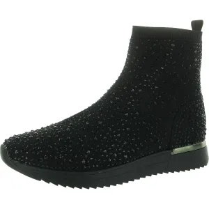 Womens Rhinestone Man Made Slip-On Sneakers