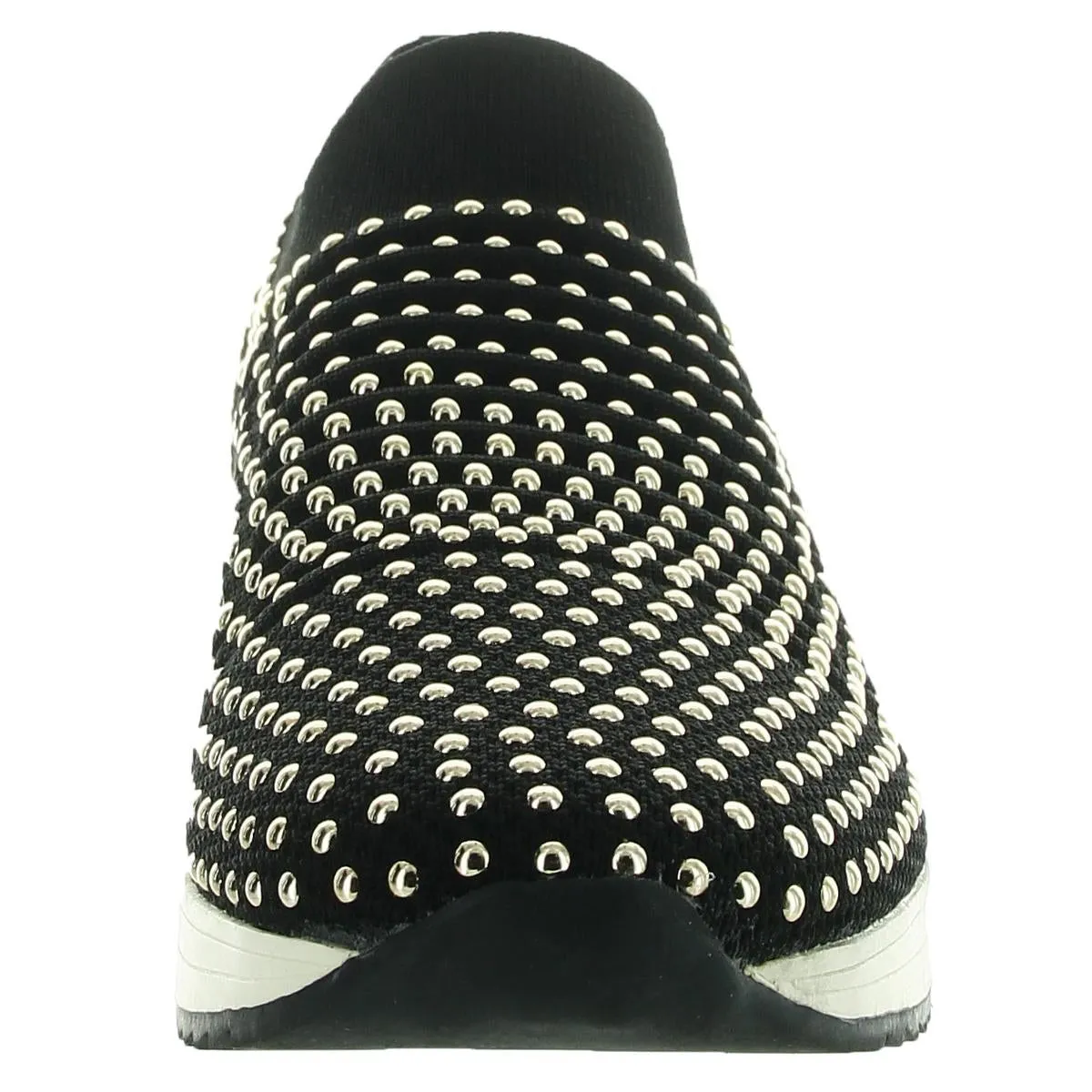 Womens Rhinestone Man Made Slip-On Sneakers