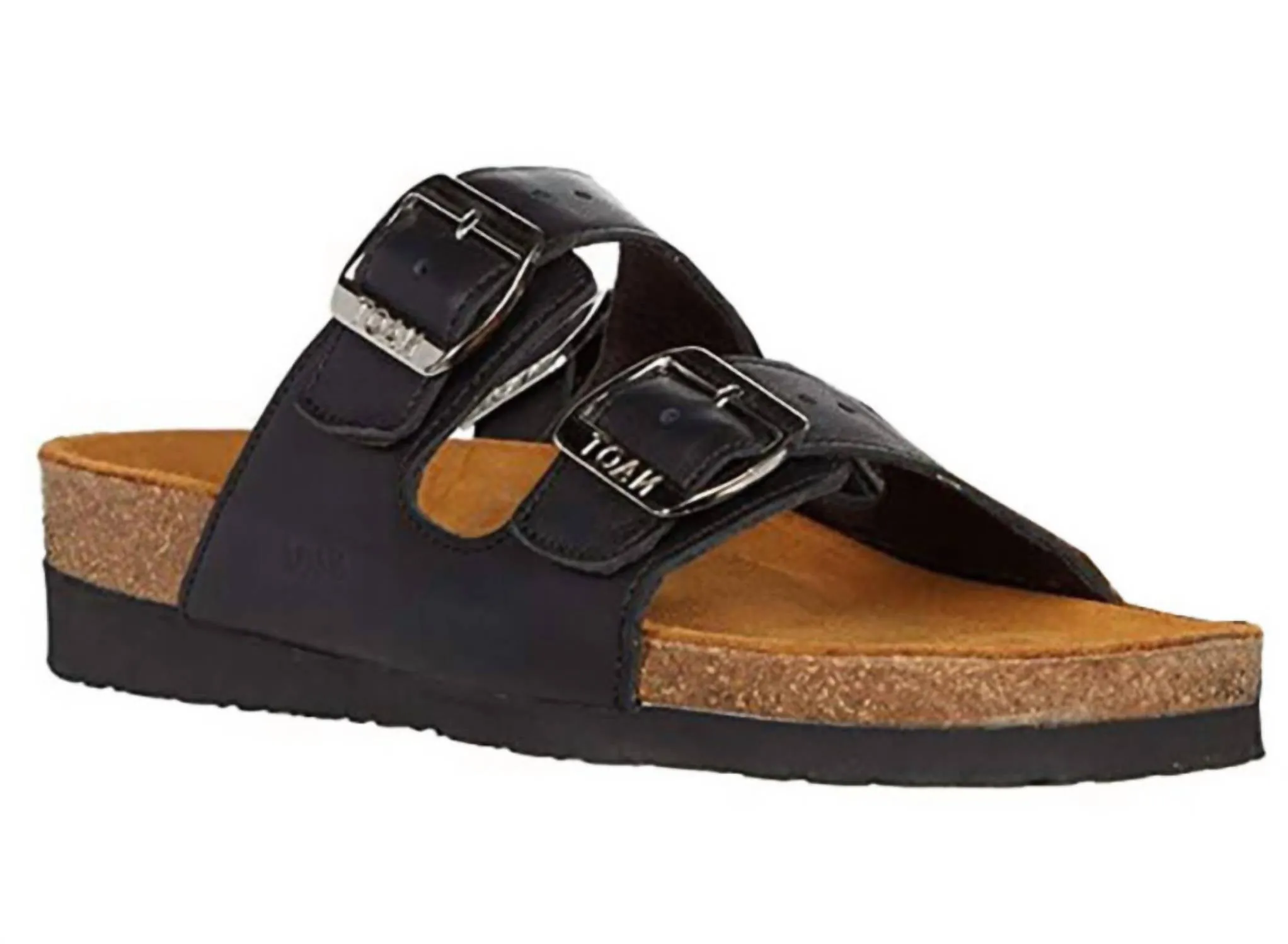 Women's Santa Barbara Leather Sandals In Soft Black Leather