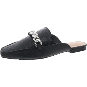 Womens Slides Faux Leather Mules