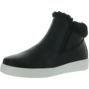 Womens Slip On Round Toe Ankle Boots