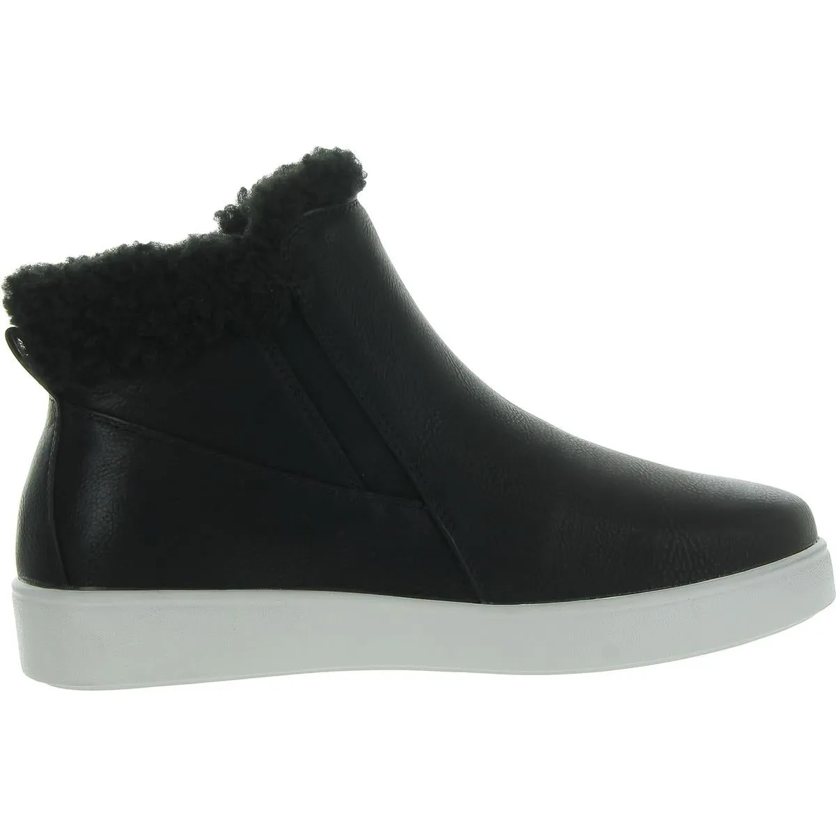 Womens Slip On Round Toe Ankle Boots