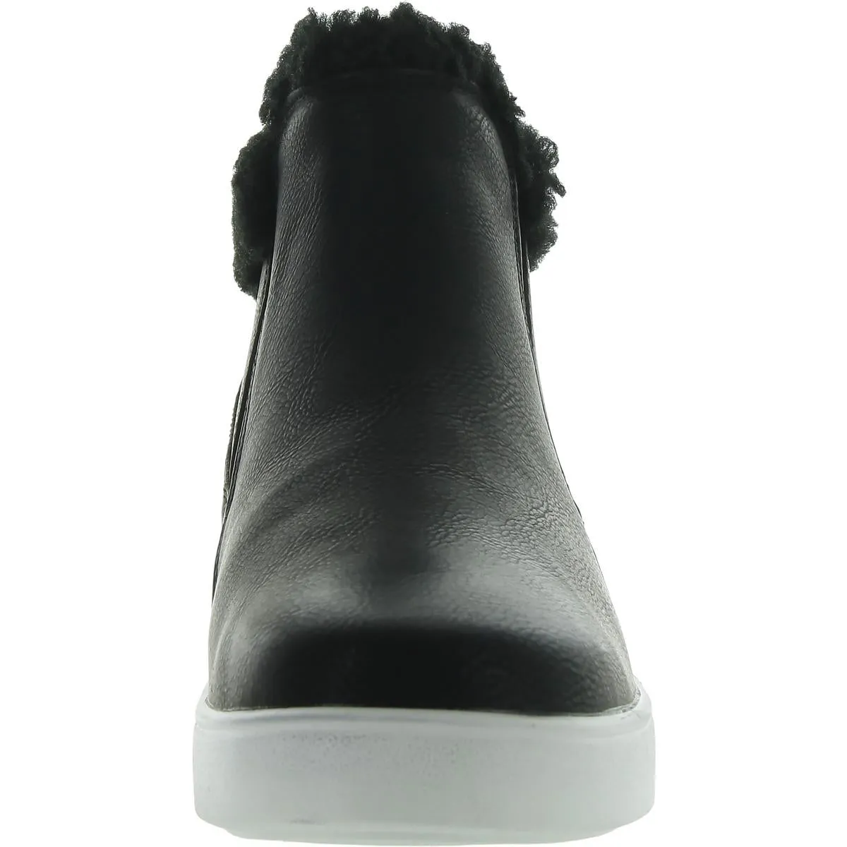 Womens Slip On Round Toe Ankle Boots