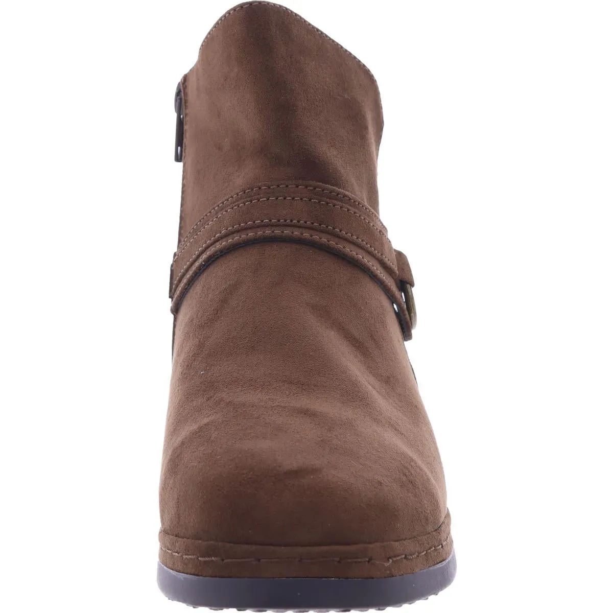 Womens Slip On Zip Up Ankle Boots