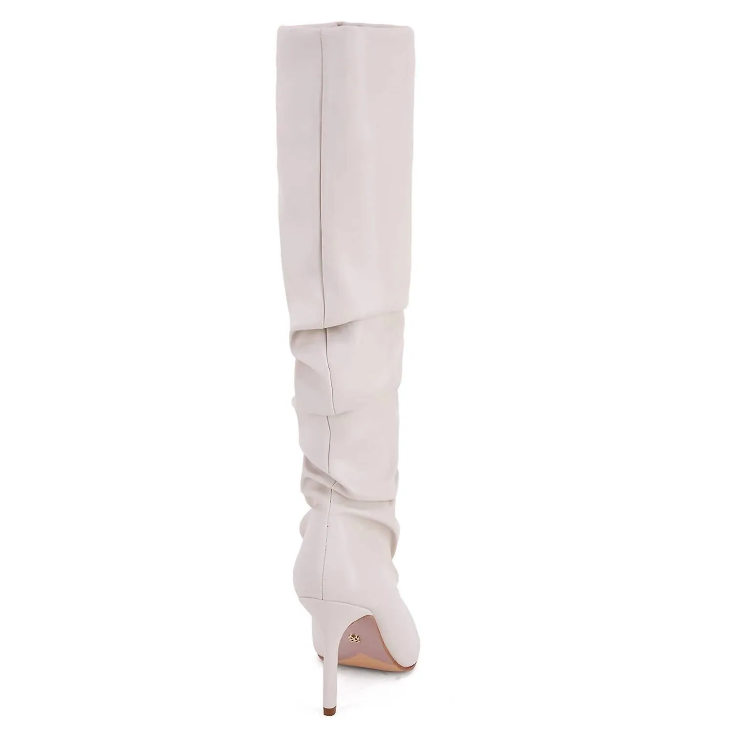 Women's Slouchy Boots With Pointy Toe In White