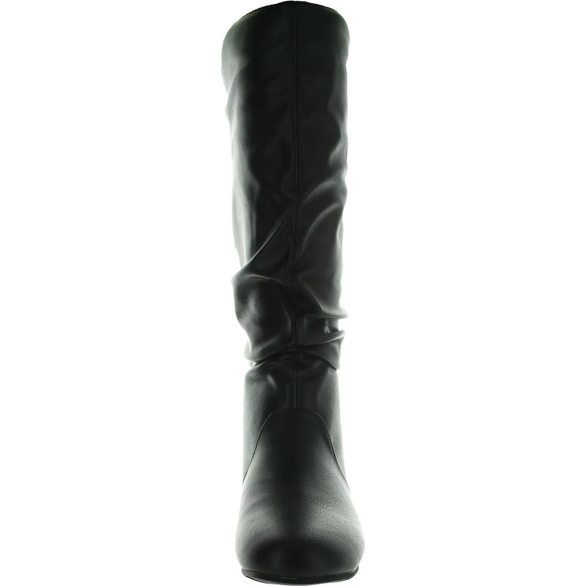 Womens Slouchy Faux Leather Knee-High Boots