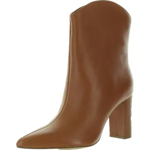 Womens Solid Faux Leather Booties