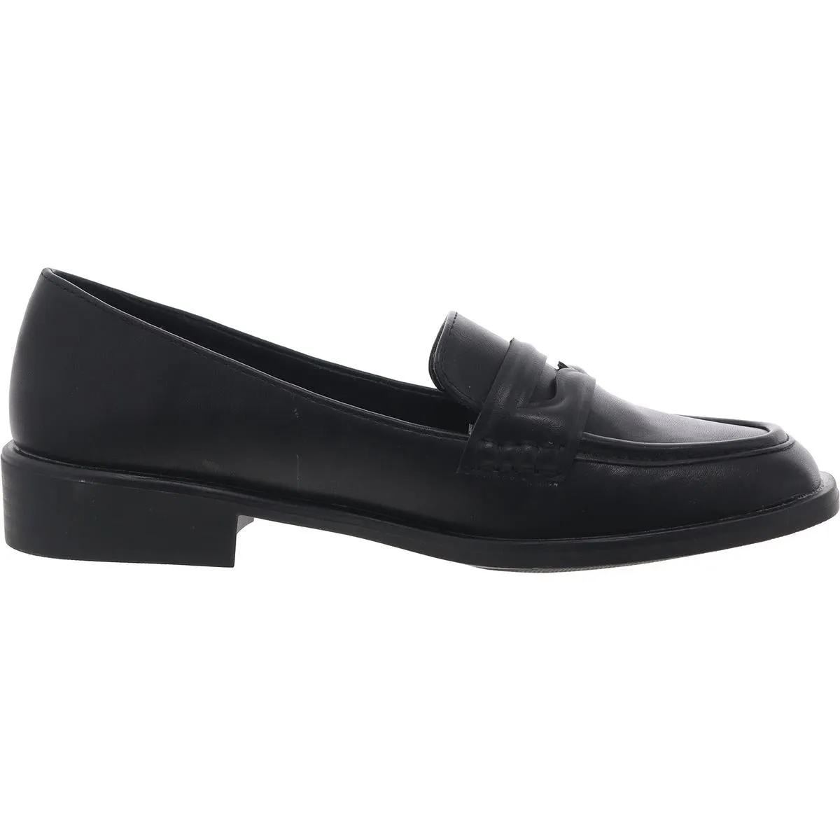 Womens Solid Faux Leather Loafers