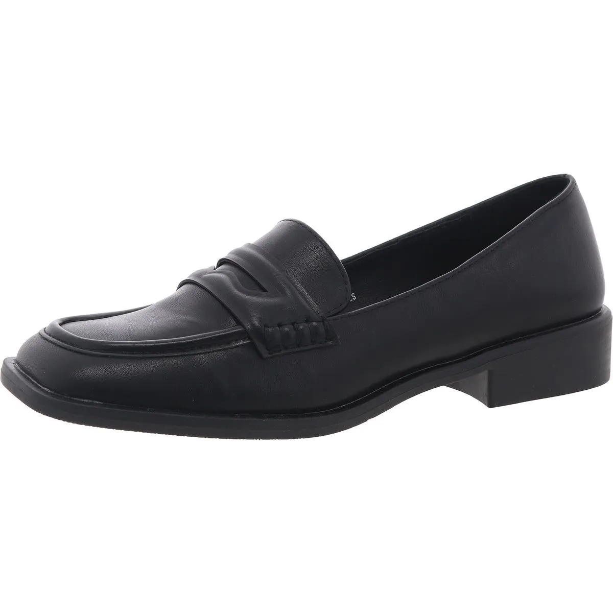 Womens Solid Faux Leather Loafers