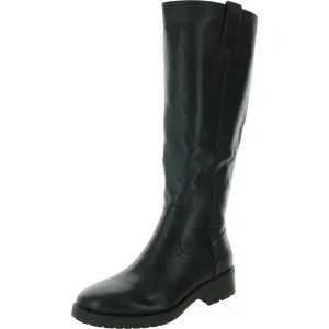 Womens Solid Leather Knee-High Boots