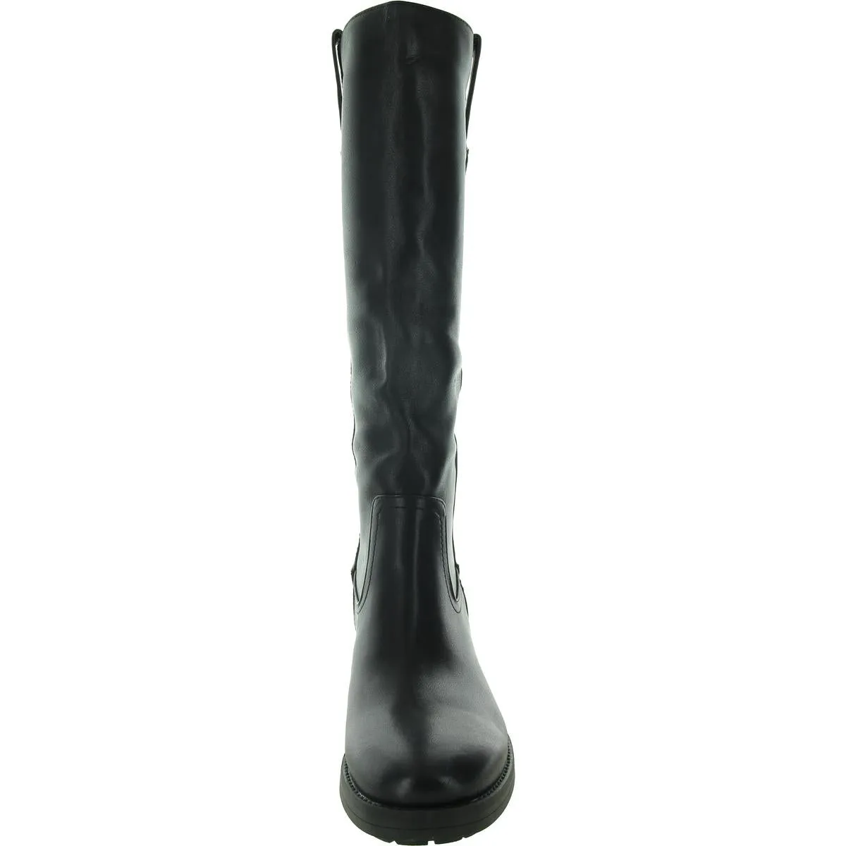 Womens Solid Leather Knee-High Boots