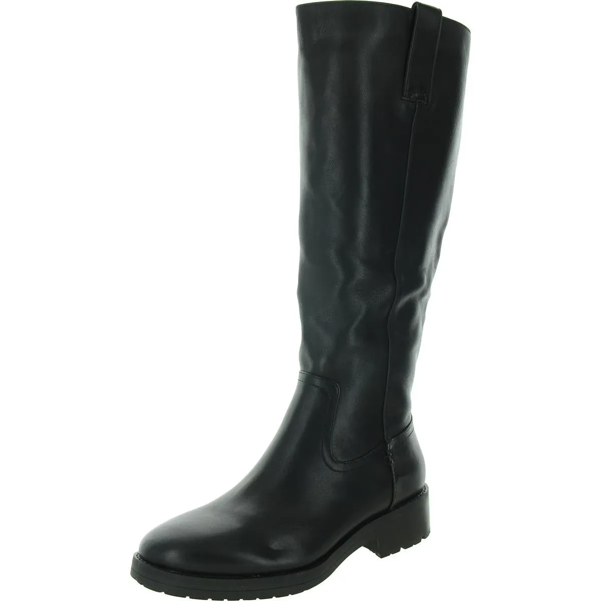 Womens Solid Leather Knee-High Boots