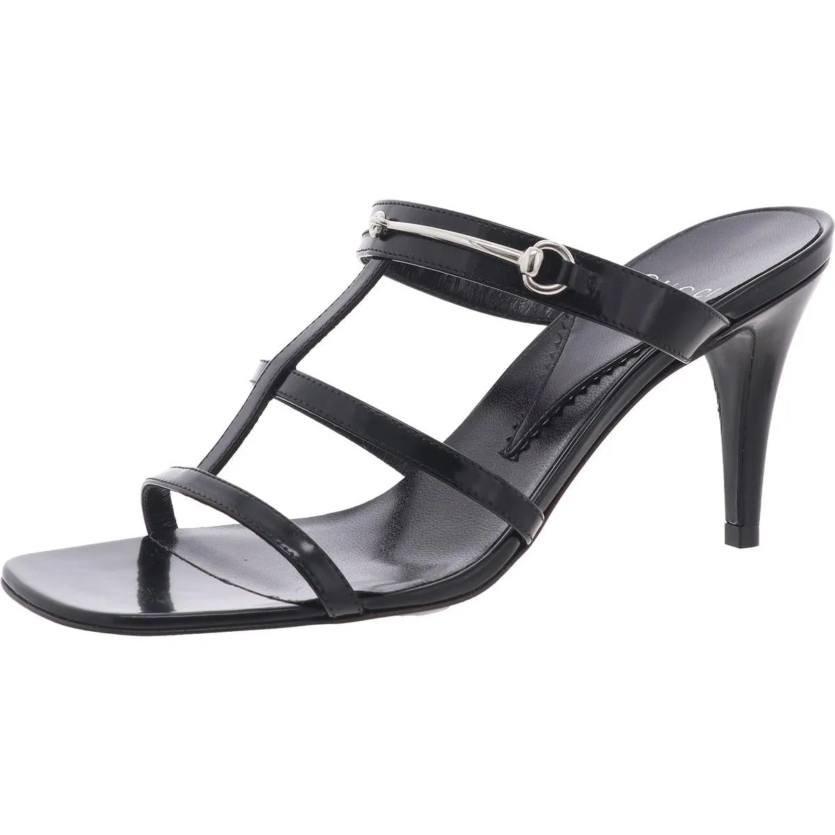 Womens Strappy Leather Mule Sandals