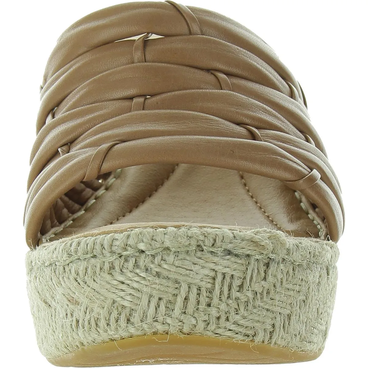 Womens Strappy Leather Wedge Sandals
