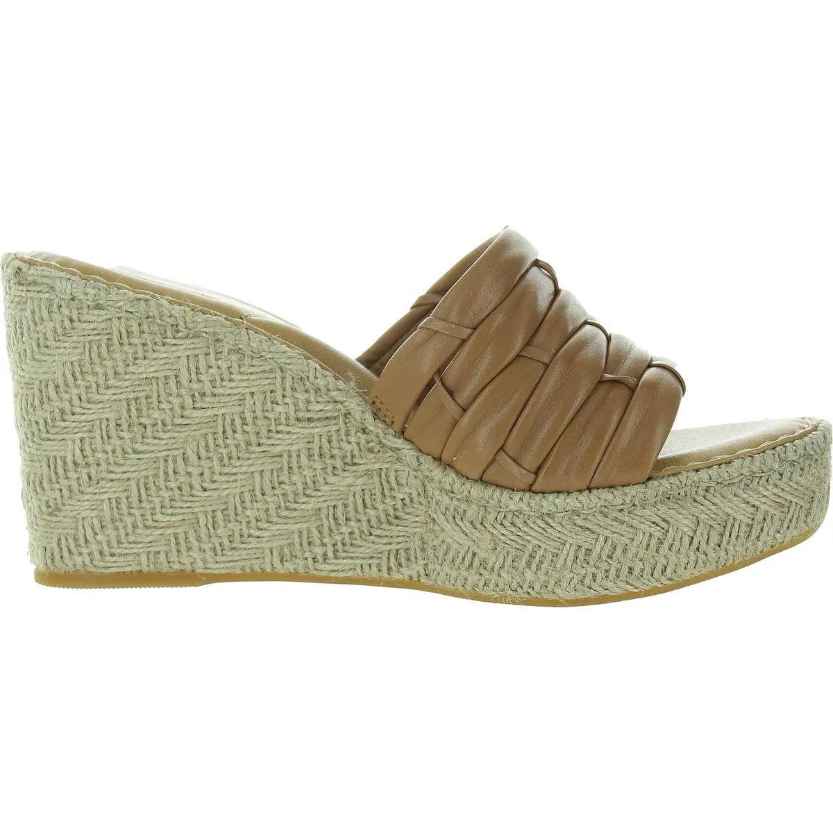 Womens Strappy Leather Wedge Sandals