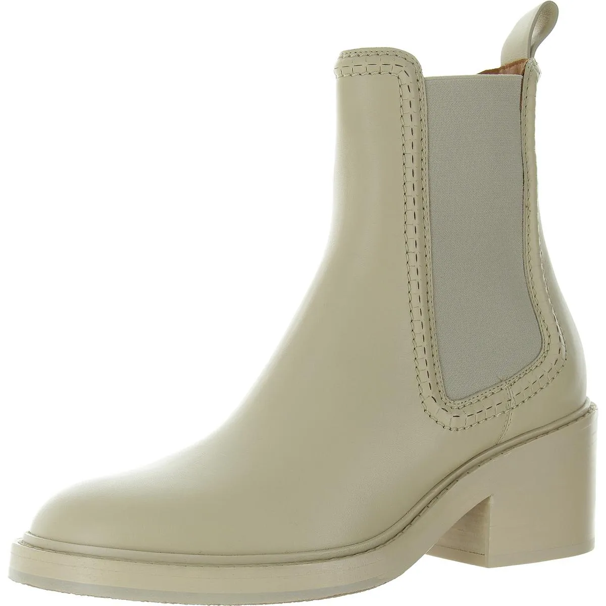 Womens Stretch Leather Chelsea Boots