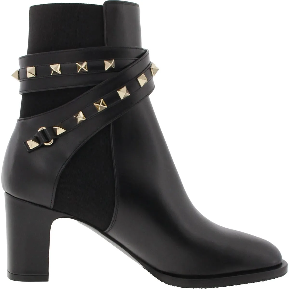 Womens Studded Leather Chelsea Boots