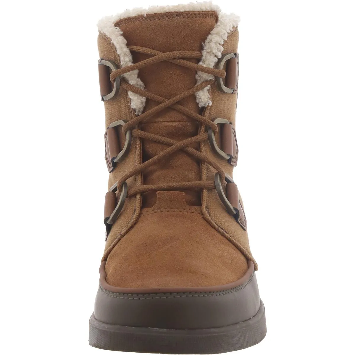Womens Suede Lug Sole Ankle Boots