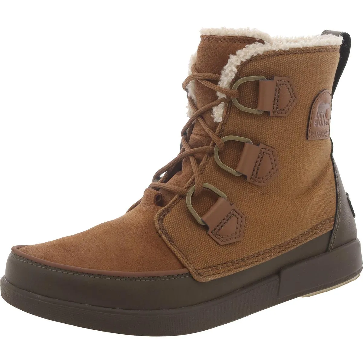Womens Suede Lug Sole Ankle Boots