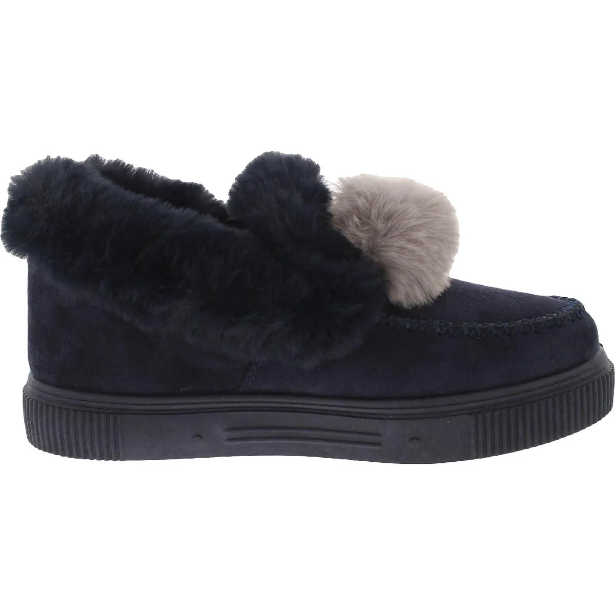 Womens Suede Slip On Loafer Slippers