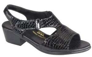 Women's Suntimer Heeled Sandal Medium In Black Croc