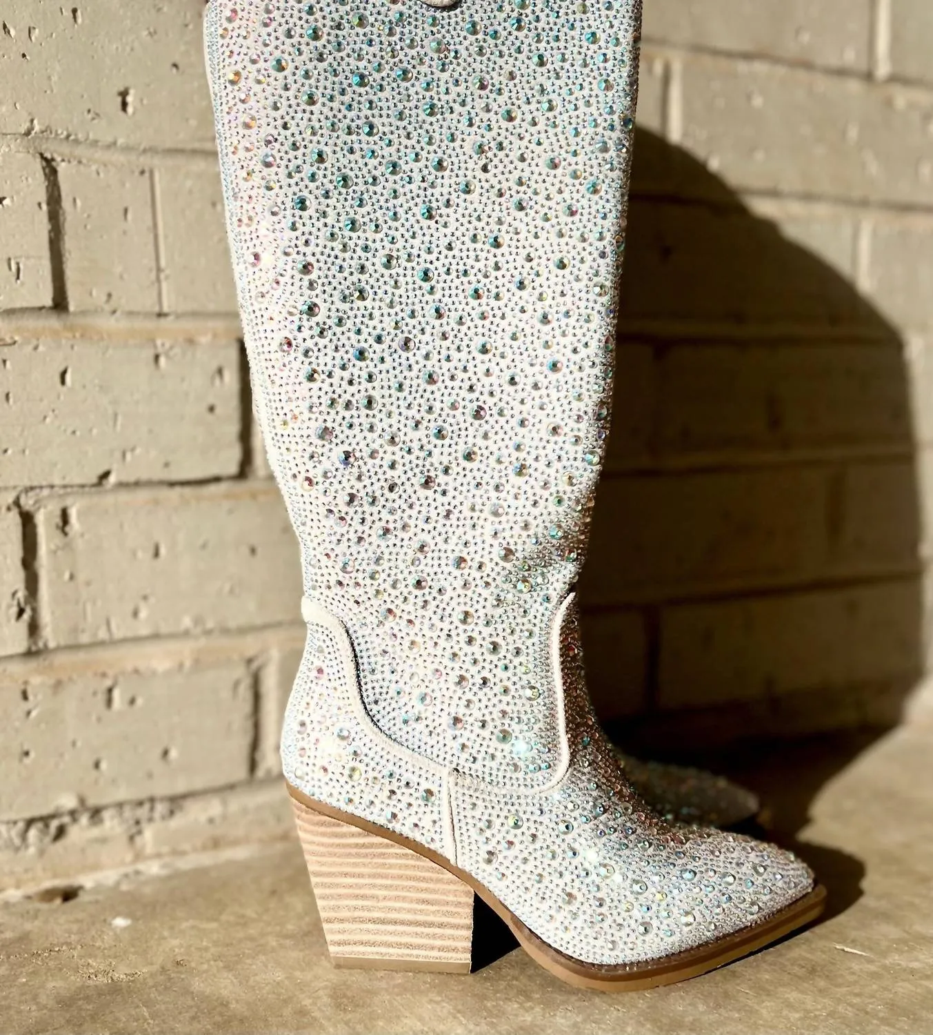 Women's Tall Cadillac Boots In Silver