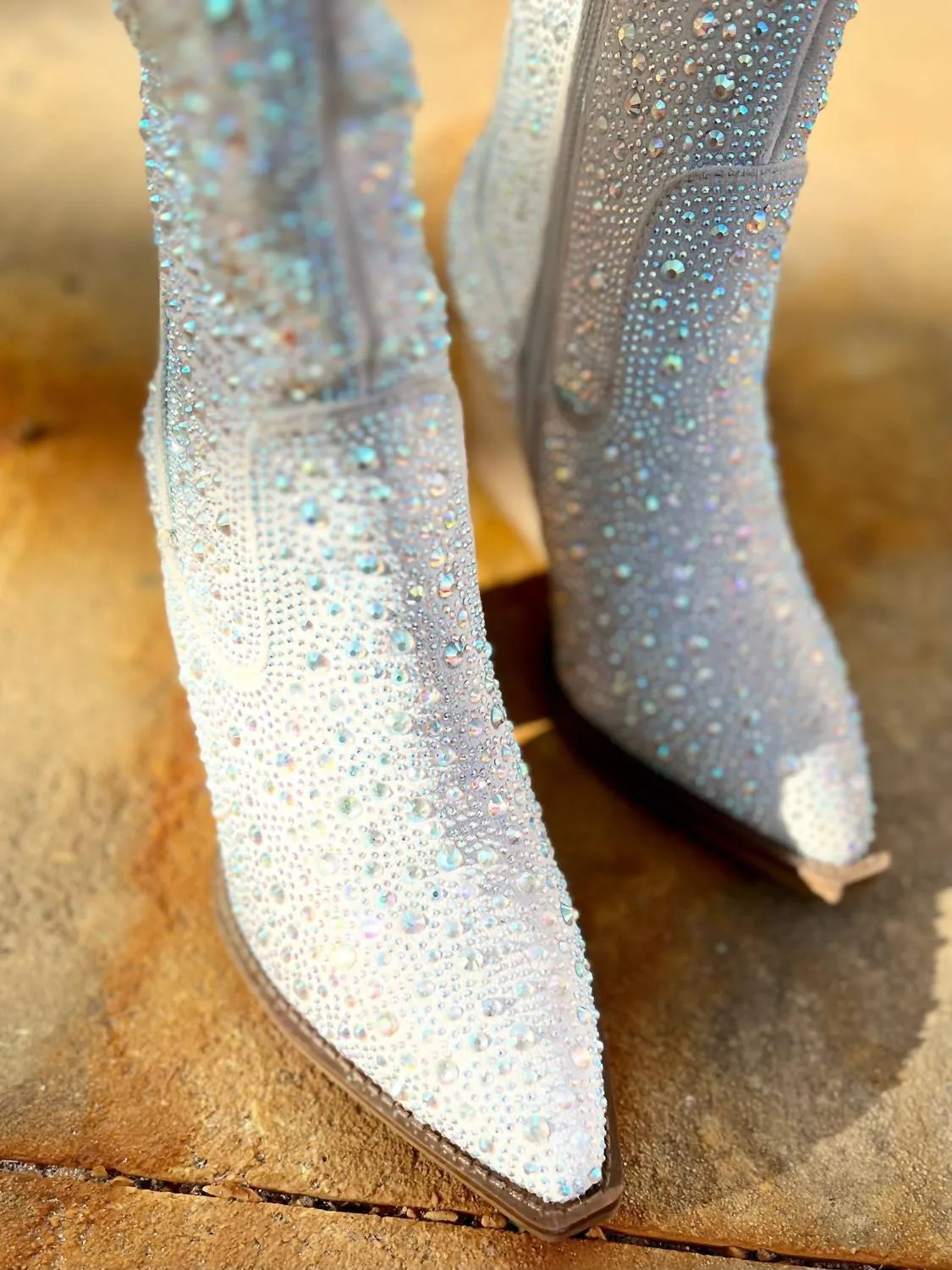Women's Tall Cadillac Boots In Silver