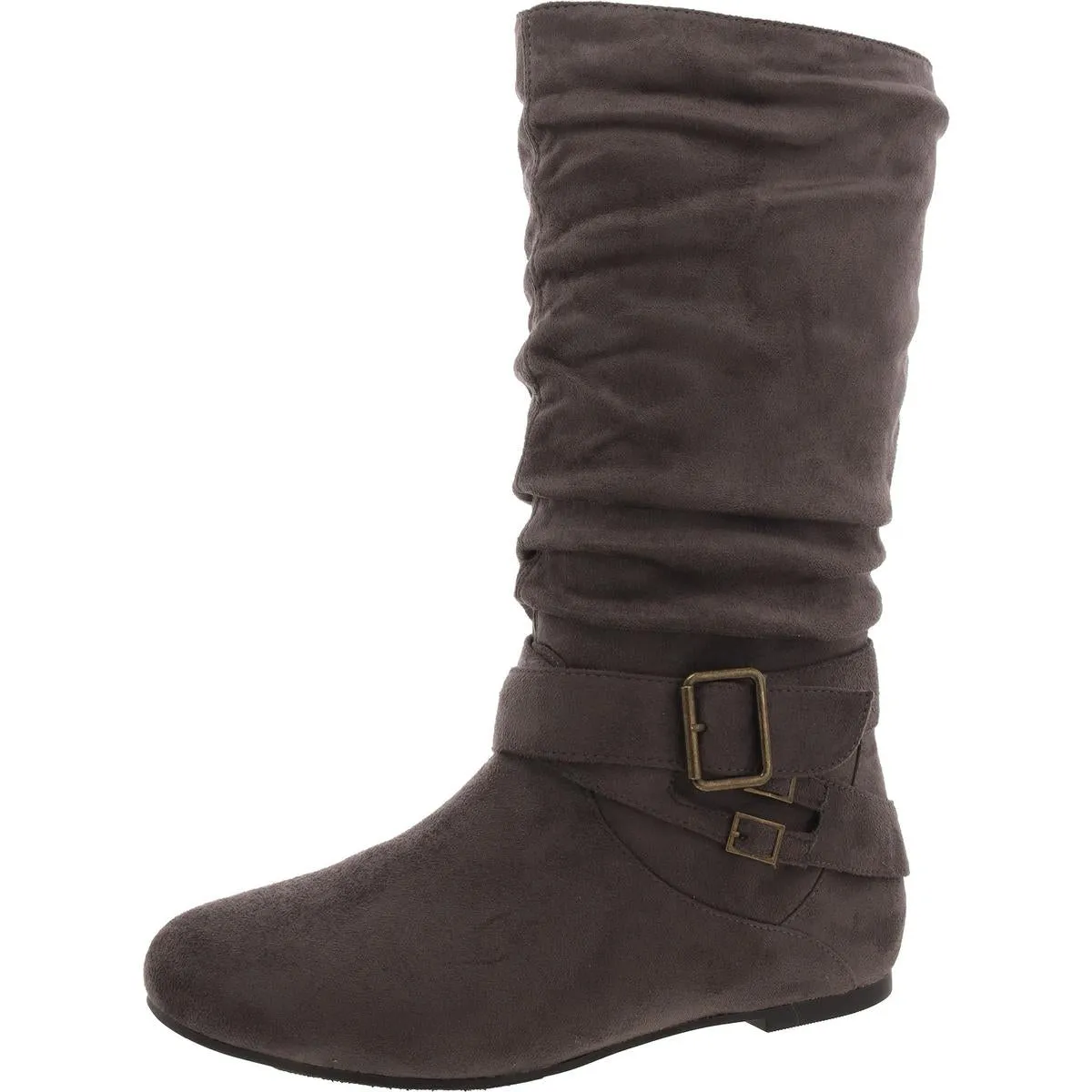 Womens Tall Flats Mid-Calf Boots